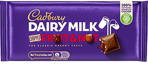 Cadbury Dairy Milk Fruit and Nut Chocolate Bar, 95 g