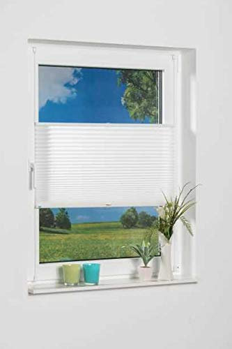 K-home Klemmfix-Plissee, Weiß, 50cm x 130cm (B x L)