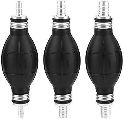 Qiilu Fuel Pump Primer Fuel Pump Hand Primer Bulb Rubber and Aluminum Fuel Pump Line Hand Primer Bulb Gas Petrol Replacement for Car Boat Marine Outboard (6mm)