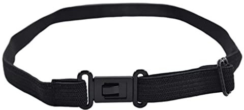 Gwxevce 10Pcs DIY Zubehör Fliege Verstellbarer Gürtel Elastic Strap Extender mit Clip Schwarz