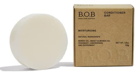 B.O.B Bars Over Bottles Fester Conditioner | Ausgewogene Pflege | Fettiges Haar | Haarpflege, Ideale pH-Balance | Natürlich, Vegan | Umweltfreundlich, Nachhaltig, Plastikfrei | Waterless & Zero Waste