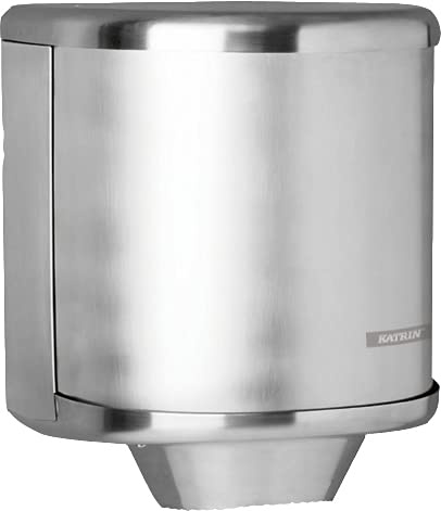 Spender - Katrin Centerfeed Spender M, silber, Edelstahl, 365 x 261 x 261 mm (H/B/T)