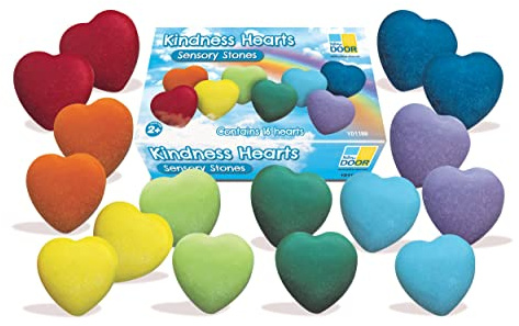 Yellow Door Kindness Hearts | Set Of 16 Hearts To Recognise And Appreciate Kindness | Say Thank You | Early Educational Toy For Kids Age 2 3 4 5 | Social And Emotional Well-Being | Express Gratitude