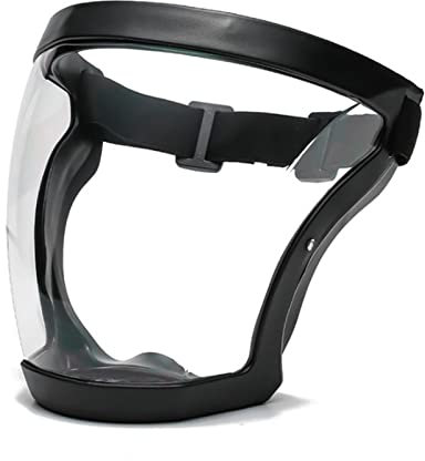 JIAHUA Protective Face Shield, Gesichtsschutz Vollschutzbrille Mit Rahmen, Anti-Fog Anti-Staub Ultra Clear Full Shields, Ultraklarer All-Inclusive-Schutz Sanitärer Tröpfchen-Spritzschutz, Schwarz