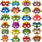 LATERN 24 Stück Dinosaurier Masken aus Filz, Kindermasken Tierische Partymaske Partytütenfüller Cosplay Maske verkleiden für Halloween Party Maskerade Geburtstage Dschungel Thema Partyzubehör