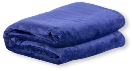 TECNOCUCI Coperta in Pile Singola, Made in Italy - Plaid per divano colore blu
