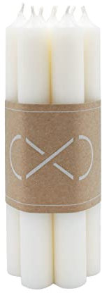 Infinity Boxes 7 Stabkerzen, Elfenbein, Kerzen Set, ca. L18 cm, Ø 2,2 cm, Brenndauer 8h