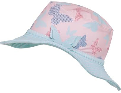 Playshoes Mädchen Uv-schutz Sonnenhut Bademütze Kopfbedeckung, Schmetterlinge, 53 EU