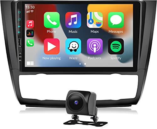 【Upgrade】 CAMECHO 2GB+64GB Android 13 Radio Coche para für BMW 1 Series E81 E82 E87 E88 2008-2012 con CarPlay&Android Auto&Mirrorlink,9 Pulgadas Pantalla Táctil con Bluetooth/WiFi/GPS/FM/RDS/USB