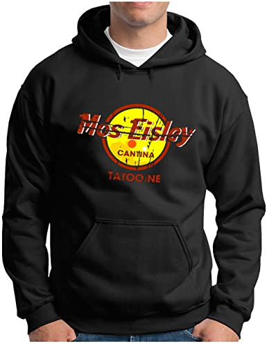 OM3® Mos-Eisley-Cantina-Tatooine Hoodie - Herren - Best Bar in The Universe Vintage Style - Kapuzen-Pullover S - 4XL