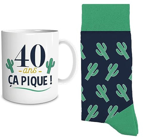 STC Coffret Mug et Chaussettes Assorties - 40 ça Pique !