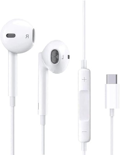 Ecouteur USB TypeC pour Samsung S20, Intra Auriculaires avec Micro (Hi-Res) et contrôle du Volume S30 S22 S21,Huawei P30 P40 Pro Mate 30 Pro,iPad Pro 2018,