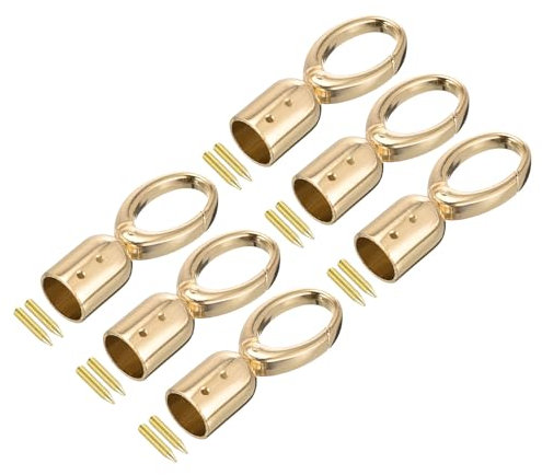 QUARKZMAN 6Stk Kordel Endkappe 15mm/0.6 Endkappe Trommel Perlen Endstücke Schnur mit Schrauben Suche für Tassel Schmuck Herstellung Tasche Riemen Basteln Gold
