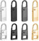 8 Stück Reißverschluss Köpfe zum Reparatur, Metall Reissverschluss Zipper Reißverschluss Anhänger Zipper Pull Reißverschluss Zieher Ersetzen für Jacken Stiefel Koffer Rucksäcke Kleidung Schuhe Gepäck