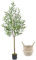 Warmplants Künstlicher Olivenbaum, 1,5 m hoch, künstliche Olivenblätter, Pflanze mit Korb, für drinnen und draußen, künstlicher Olivenbaum, Formschnitt, Seidenbaum für Zuhause, Wohnzimmer, Büro,