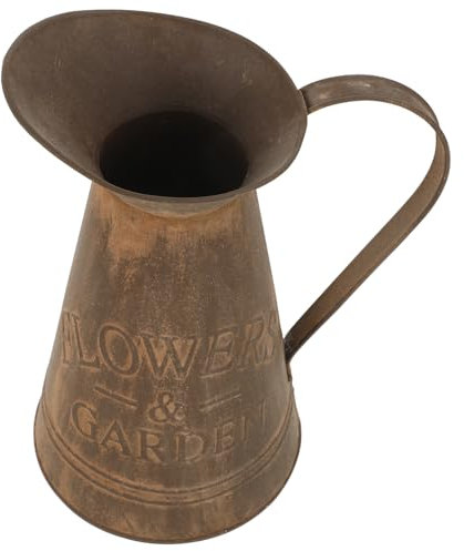 Milisten Vintage Metal Flower Pot Retro Style Succulent Planting Container Novelty Outdoor Decorative Pot