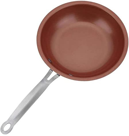 YIHANSS Wokpfanne 24cm Antihaft-Pfanne Kupferpfanne Bratpfanne mit Keramikbeschichtung Stielkasserolle Ofengeeignet Induktionswok Titan Bratpfanne Vision