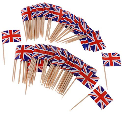 100 Stück Dekorative Flagge Zahnstocher Party Essen Dekorationen England