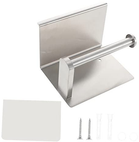MAGICLULU Porta Rotolo A Parete Distributore Di Asciugamani Di Carta Porta Asciugamani Di Carta A Parete Mensole A Parete Porta Carta Igienica Porta Carta A Parete In Acciaio Inox Argento