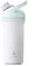 Ideus Shaker Bottle Perfect for Protein Shakes and Pre Workout Insulated Stainless Steel Leak Proof Protein Shaker Bottles for Protein Mixes, 24 oz (710 ml), White