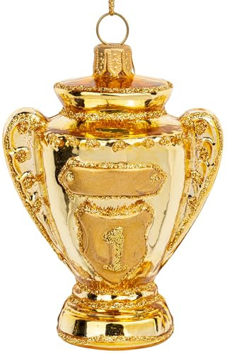 SIKORA Pokal besondere Weihnachtskugel Glas Christbaumschmuck Deko Figur Weihnachten Anhänger Ornament - Premium Line - BS802