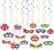 BOFUNX 16 Stück Hängende Wirbel Girlande Spiral Girlanden mit Maskerade Masken Deckenhänger Spiral Hängegirlanden Partygirlanden für Fasching Karneval Geburtstag Zirkus Party Deko