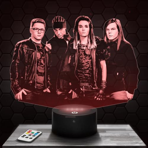Lampephoto.fr - Tokio H. 3D Lampe, Touch Nachtlicht, Dekoration Deutsche Pop-Rock-Band Geschenkidee für Männer und Frauen, Nachtlicht Dekoration für das Schlafzimmer, Originelles für Fanartikel, TOP
