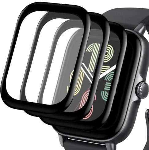 Zerrshoo 3 Piezas Protector de Pantalla para Amazfit GTS 3 42mm, Cubierta completa curvada en 3D, [No es de Cristal Templado] Anti-Arañazos HD Transparente Película Protectora