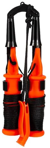 Orange Red Ice Axe with Lifesaving Whistle for Ice in Winter and Ice Climbing Equipment, Ideal for Ice Breaking and Fishing Kyw370 (Orange, 24 x 10 x 4 cm)