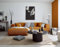 Lisa Design Aumance – Ecksofa Links 4-Sitzer – aus Cord Rostfarben