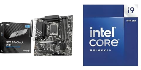 MSI PRO B760M-A WiFi Motherboard + Intel® Core™ i9-14900K Desktop Processor 24 cores