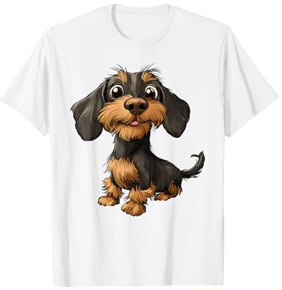 Rauhaardackel Dackel Teckel Hund Jagdhund lustig T-Shirt