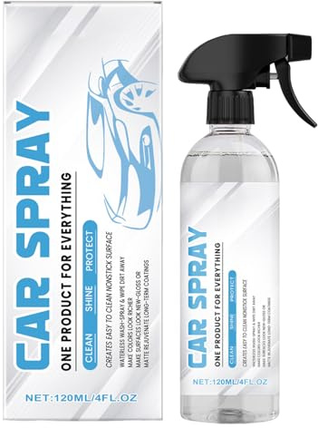 WJnflQN Agente de Recubrimiento en Spray | Recubrimiento Cerámico Multifunción de 120 ml,Accesorio Limpieza Vehicular Para Neumáticos Parachoques Faros Cristales Garaje