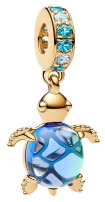 BIZK Goldene Charm Anhänger 925 Sterling Silber für Armband Bead Pendant für Europäische Armbänder und Halsketten