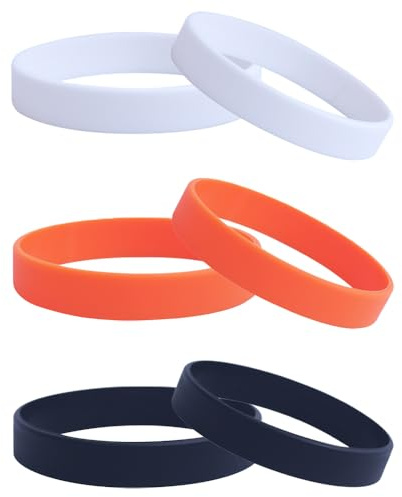 YFTRFR 6 Pcs Plain Coloured Silicone Sports Wristband Bracelets Exercise Rubber Elastic Wristband Anti-Static Party Accessories For Men Women Suitable for Gaming Sports Teams Events Giveaways