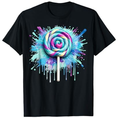 Candy süßigkeiten kostüm Damen Karneval Lollipop kostüm T-Shirt