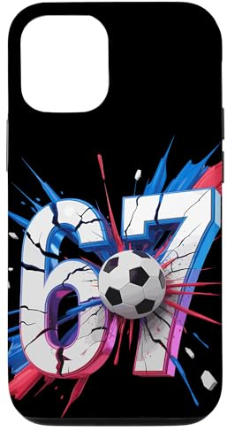 Hülle für iPhone 12/12 Pro 67 Fußball Smash Nummer Siebenundsechzig Geburtstag