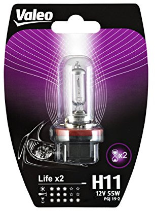 Valeo Halogen Glühlampe, H11-Life x2-Blister x1, 32524