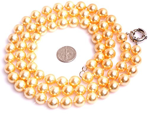 Etsy Jewellery Perlen-Halskette, 91,4 cm, Gelb / 10 mm