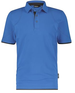 DASSY® Orbital Poloshirt - Größe 3XL - AZURBLAU/ANTHRAZITGRAU