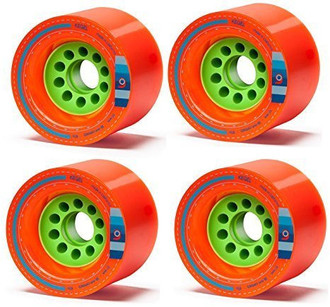 Orangatang Kegel 80mm 80a Orange Longboard Wheels Set of 4 by Orangatang