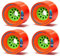 Orangatang Kegel 80mm 80a Orange Longboard Wheels Set of 4 by Orangatang