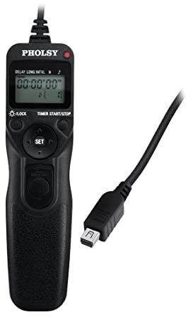 PHOLSY O6 Cámara Disparador a Distancia con Temporizador y Intervalómetro Mandos a Distancia para Olympus E-M1, E-M5 II, E-M5, E-M10 II, EM10, EPL8, EPL7, EPL6, EPL5, EPL3, EP5, E600, E620, 810UZ
