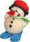 Seiffener Volkskunst | Deko Räuchermann | Mini Cool-Man Räuchermännchen 9 cm | Schneemann | Original Erzgebirge | 19605 | mit Ski & Topf
