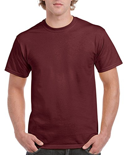 Gildan Men's Ultra Cotton Tee Extended Sizes, Maroon, XXXX-Large