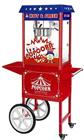 Royal Catering - RCPW-16.1 - Palomitera con carrito - 1.500 W