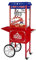 Royal Catering RCPW-16.1 Popcornmaschine Popcorn Maker Popcorn Bereiter Retro Vintage mit Wagen USA Design