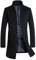 Vogstyle Uomo Sottile Caloroso Cappotto Invernale di Lana Nero XL