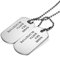 Cupimatch Chapas Militares Personalizadas de Acero Inoxidable Estilo Ejército Americano Dog Tag Joyería de Hipoalergénico Original