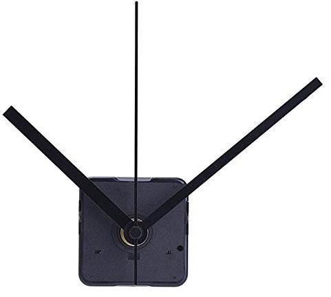 VORCOOL Uhrwerk Set mit Quarzuhrwerk leise mit 3 Zeigern in Schwarz